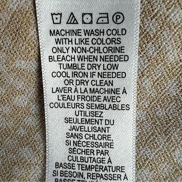 Adrianna Papell Gokd White Patterned Puff Sleeve Women's Blouse Top SZ M - Picture 11 of 11